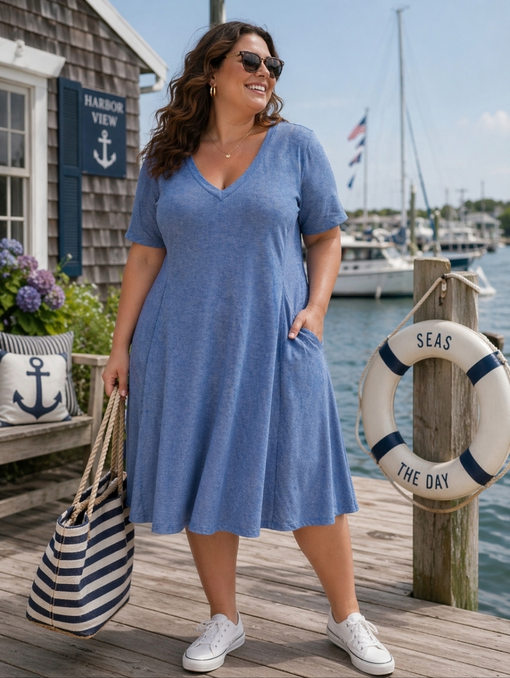 Torrid blue swing dress 2